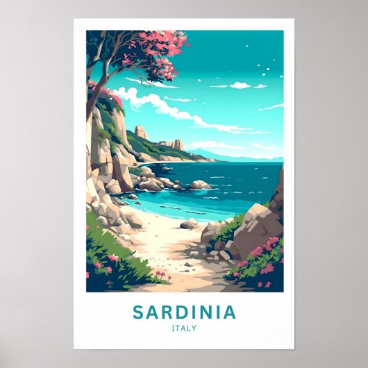 Sardinië Italië Reisprint Poster (Voorkant)