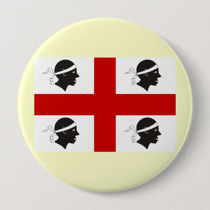 Sardinië, Italië Ronde Button 4,0 Cm
