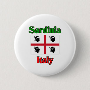 Sardinië Italië Ronde Button 5,7 Cm