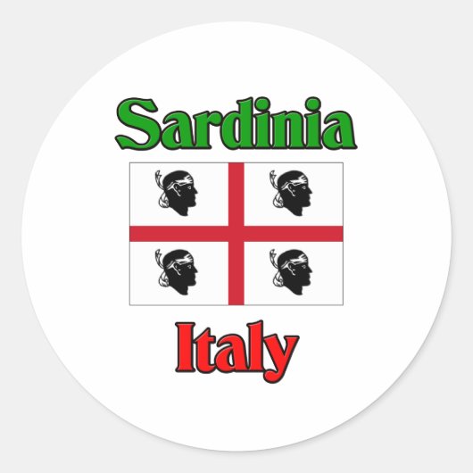 Sardinië Italië Ronde Sticker (Voorkant)