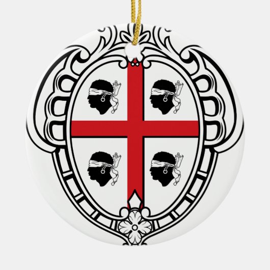 Sardinië (Italië) Wapenstoofpot Keramisch Ornament (Voorkant)