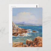 Sardinië Italië Waterverf Schilderij Briefkaart (Voorkant / Achterkant)