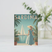 Sardinië jaren 50 vintage briefkaart (Staand voorkant)