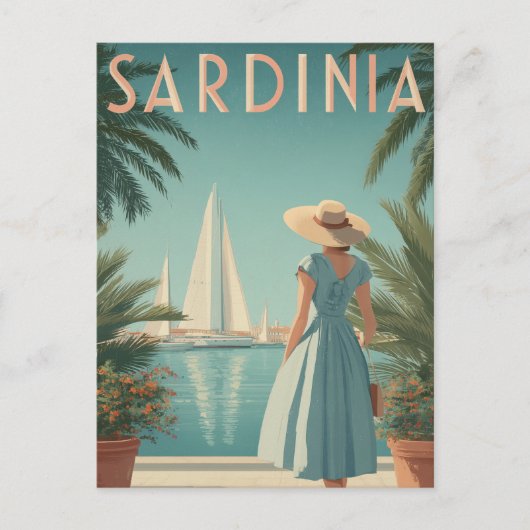 Sardinië jaren 50 vintage briefkaart (Voorkant)