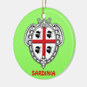 Sardinië* kerstversiering keramisch ornament (Links)