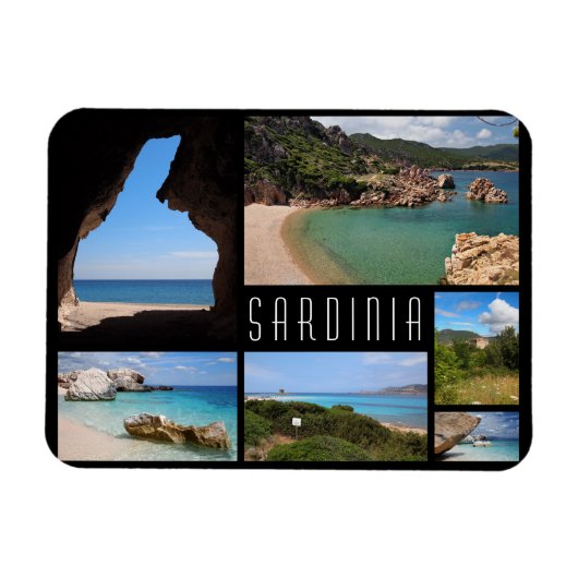 Sardinië landschappen reizen fotocollage magneet (Horizontaal)