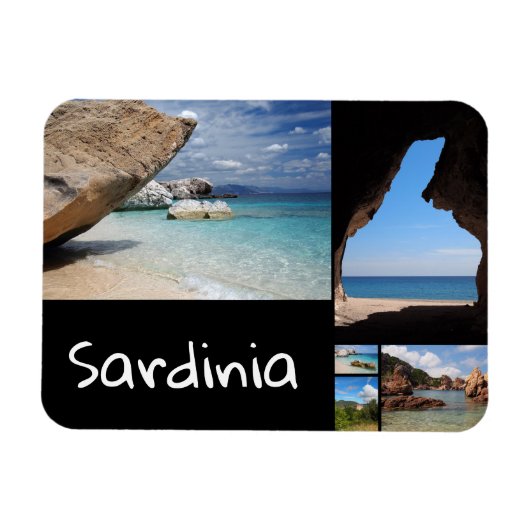 Sardinië landschappen reizen fotocollage magneet (Horizontaal)