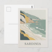 Sardinië  minimalistisch briefkaart (Voorkant / Achterkant)