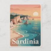 Sardinië  minimalistisch briefkaart (Voorkant)