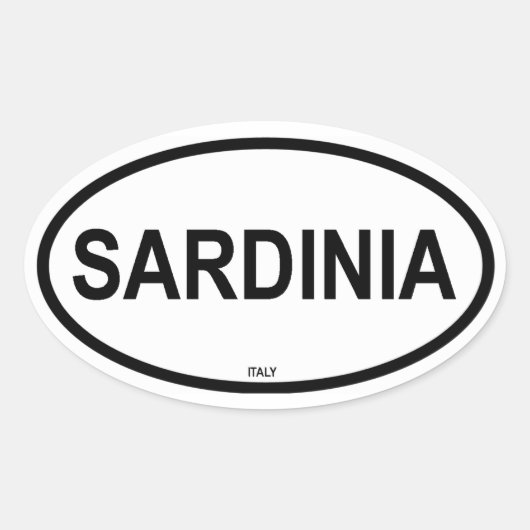 SARDINIË OVALE STICKER (Voorkant)