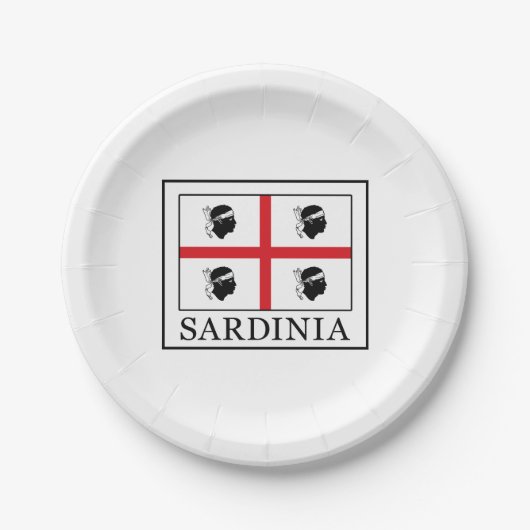 Sardinië Papieren Bordje (Voorkant)