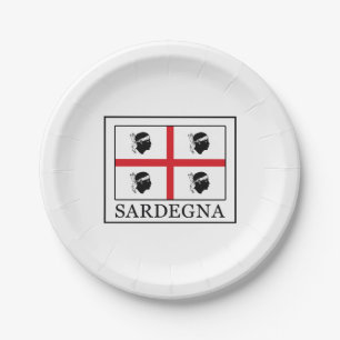 Sardinië Papieren Bordje