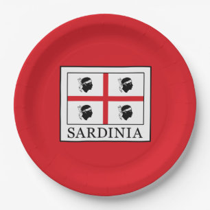 Sardinië Papieren Bordje