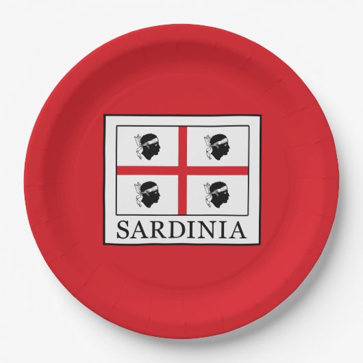 Sardinië Papieren Bordje (Voorkant)