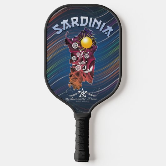 Sardinië Pickleball Paddle (Achterkant)