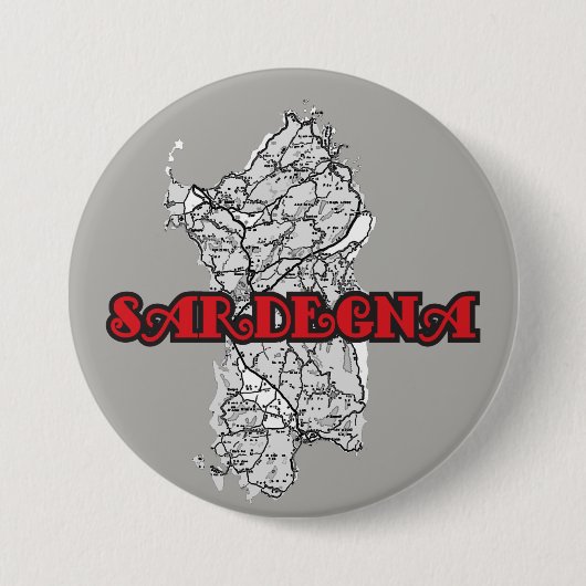 Sardinië Ronde Button 7,6 Cm (Voorkant)