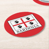 Sardinië Ronde Kartonnen Onderzetter (Gebogen)