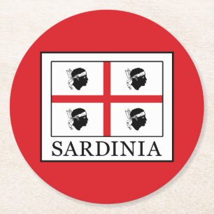 Sardinië Ronde Kartonnen Onderzetter