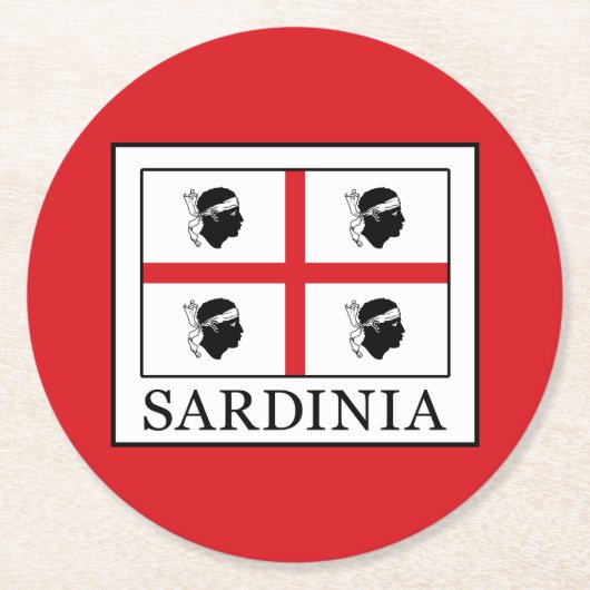 Sardinië Ronde Kartonnen Onderzetter (Voorkant)