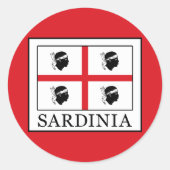 Sardinië Ronde Sticker (Voorkant)