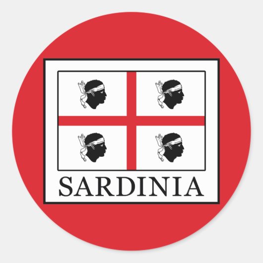 Sardinië Ronde Sticker (Voorkant)