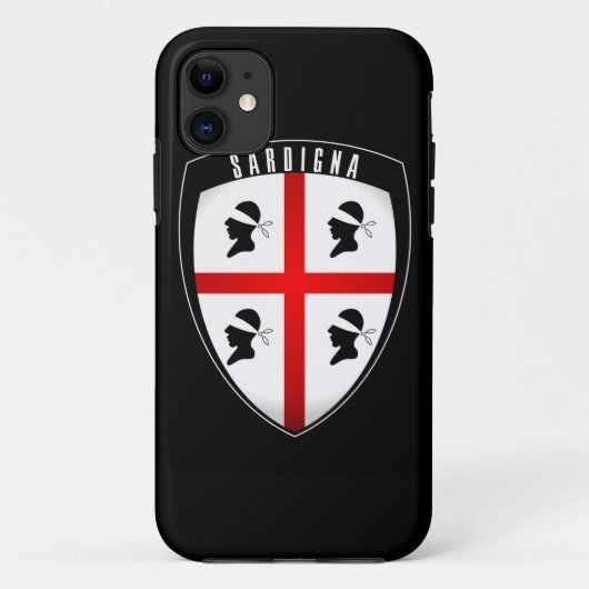 Sardinië, Shield Crest - iPhone (zwart) Case-Mate iPhone Case (Achterkant)