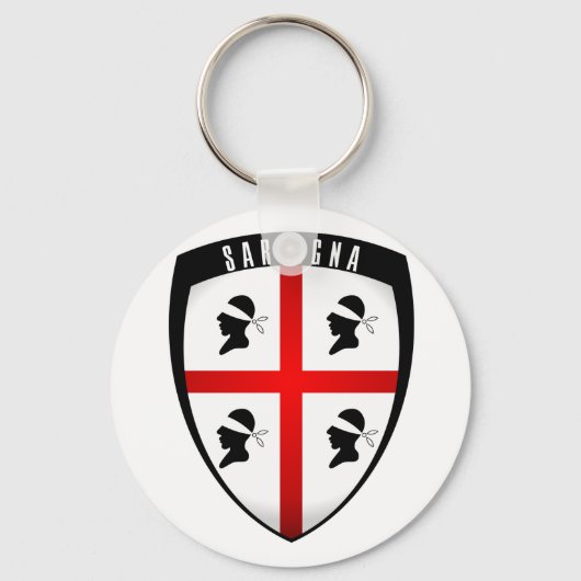Sardinië, Shield Crest Sleutelhanger (Voorkant)