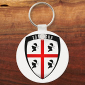 Sardinië, Shield Crest Sleutelhanger (Voorkant)