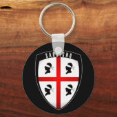 Sardinië, Shield Crest (zwart) Sleutelhanger (Voorkant)