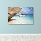 Sardinië strand met grote rotsen canvas afdruk (Insitu (Houten vloer))