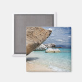 Sardinië strand met grote rotsen magneet (Voorkant / Achterkant)