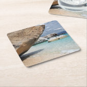 Sardinië strand met grote rotsen onderzetter (Schuin)