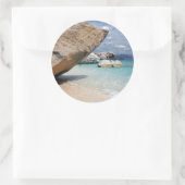 Sardinië strand met grote rotsen rond de sticker (Tas)