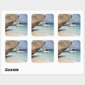 Sardinië strand met grote rotsen sticker (Vel)