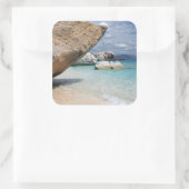 Sardinië strand met grote rotsen sticker (Tas)