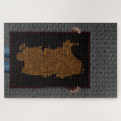 Sardinië Typografie Kaart – Uitdagende puzzel Legpuzzel (Horizontaal)