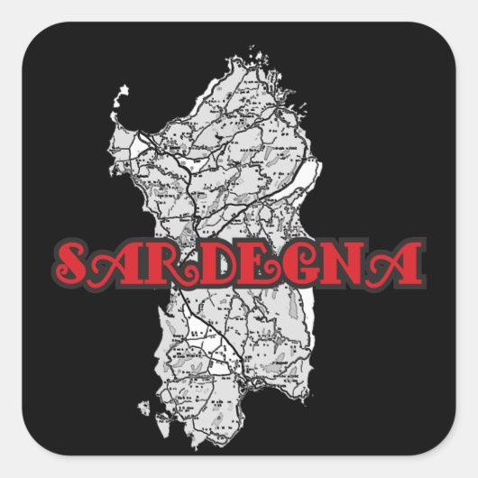 Sardinië Vierkante Sticker (Voorkant)