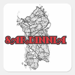 Sardinië Vierkante Sticker