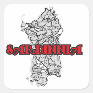 Sardinië Vierkante Sticker