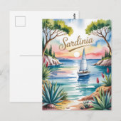 Sardinië waterverf briefkaart (Voorkant / Achterkant)