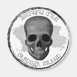 Sardinië, Wild Paradis - skull magnet