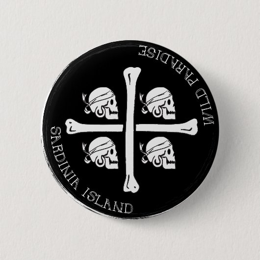 Sardinië, Wild Paradise - pin Ronde Button 5,7 Cm (Voorkant)