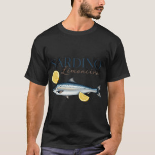 Sardino Limoncino Vintage Sardine Kunst — Retro T-shirt
