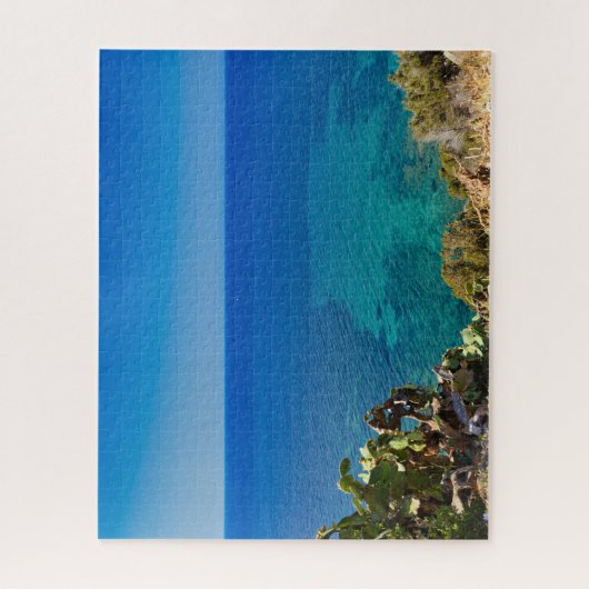 Sardische blauwe zee en middellandse zee legpuzzel (Verticaal)