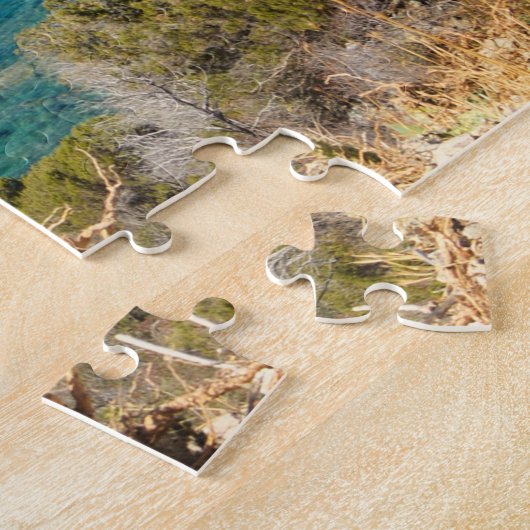 Sardische blauwe zee en middellandse zee legpuzzel (Zijkant)