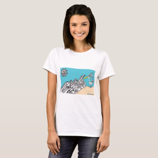 Sardonic Beach Birds T-shirt (Voorkant volledig)