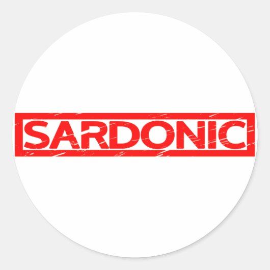 Sardonic Stamp Ronde Sticker (Voorkant)