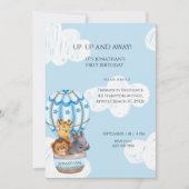 Sarfari Dier Hete Luchtballon Jongens Eerste Verja Kaart (Voorkant)