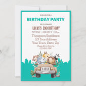 Sarfari Oerwoud Dieren Verjaardagsfeest Kaart (Voorkant)