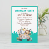 Sarfari Oerwoud Dieren Verjaardagsfeest Kaart (Staand voorkant)